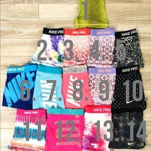 Nike Pro Shorts and Sports Bras
